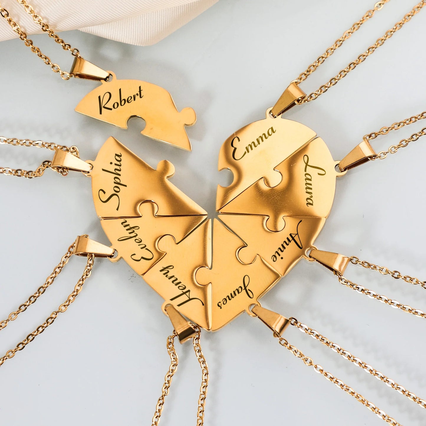 Natalie Personalized Heart Clavicle Necklace