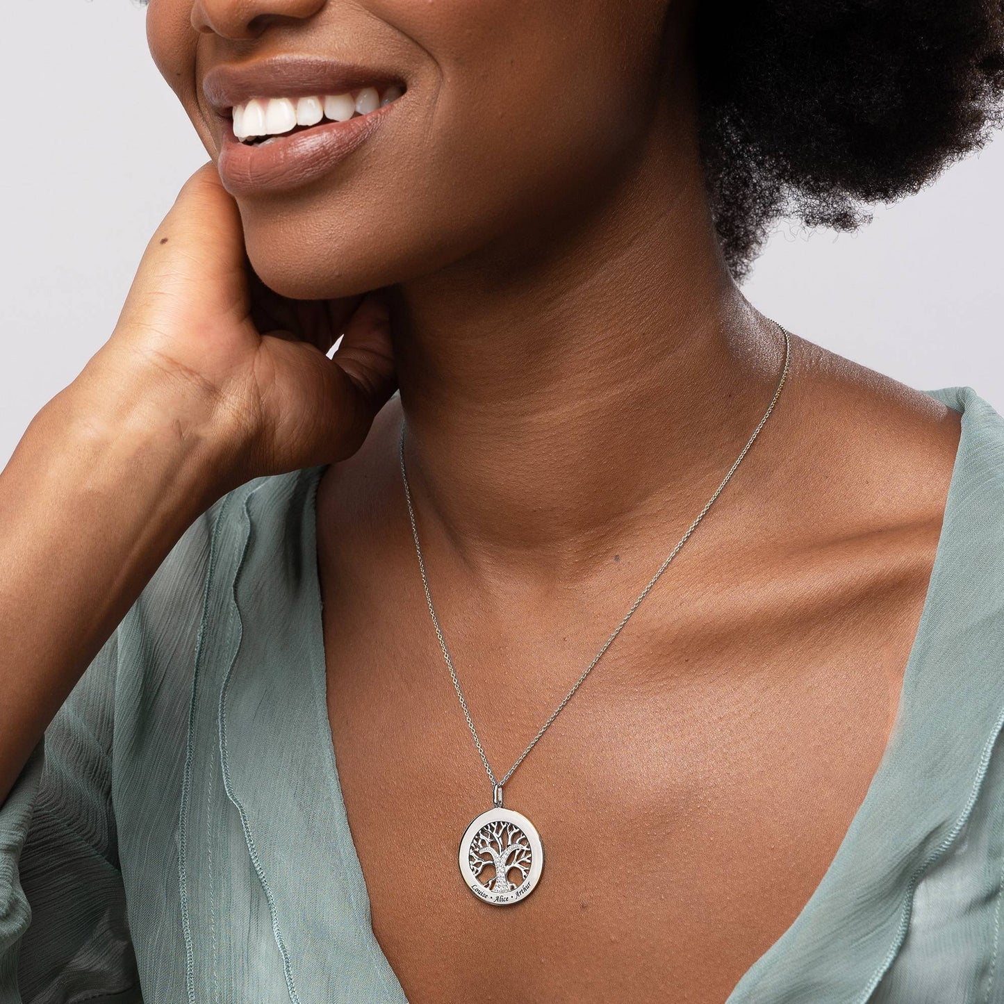 Jasmine Personalized Tree of Life Letter Necklace