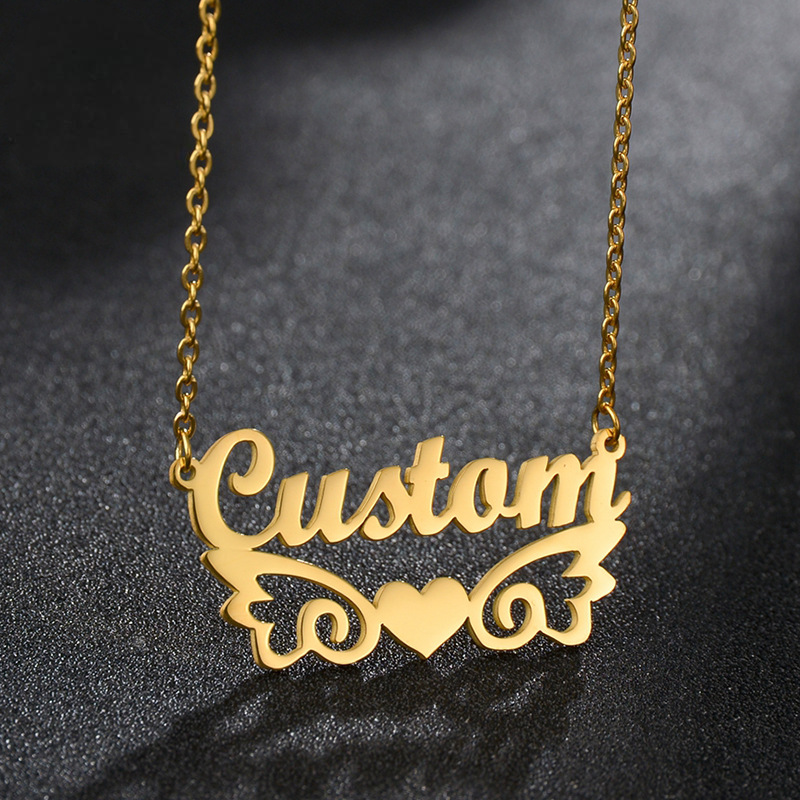 Victoria personalized wing collarbone necklace