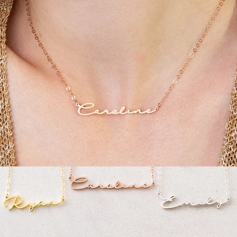 Signature personalised name necklace