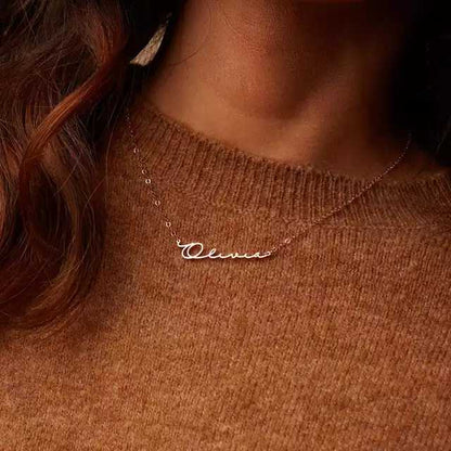 Signature personalised name necklace