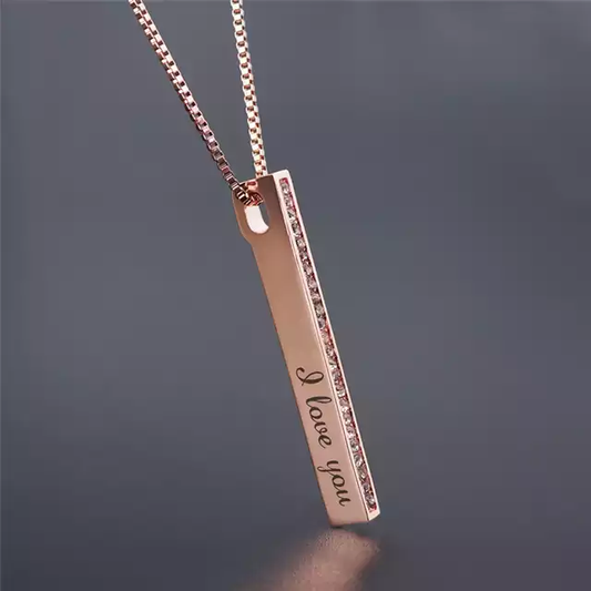 Luxe personalised bar necklace