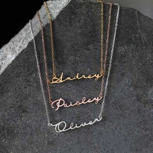 Signature personalised name necklace