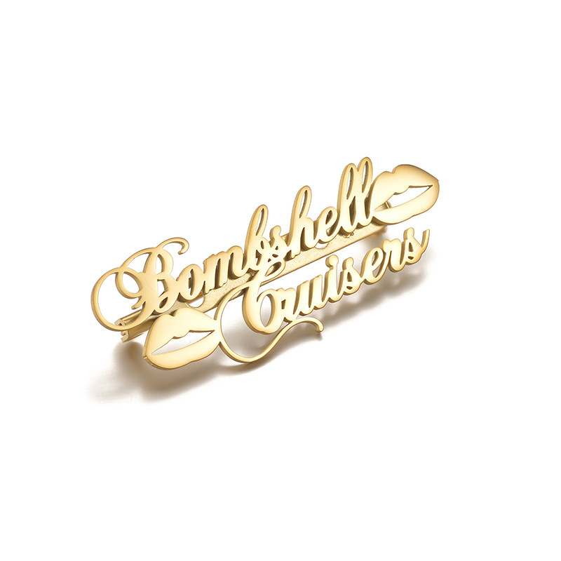 DIY Name Brooch Personalized Fashion Accessories Couple Gift