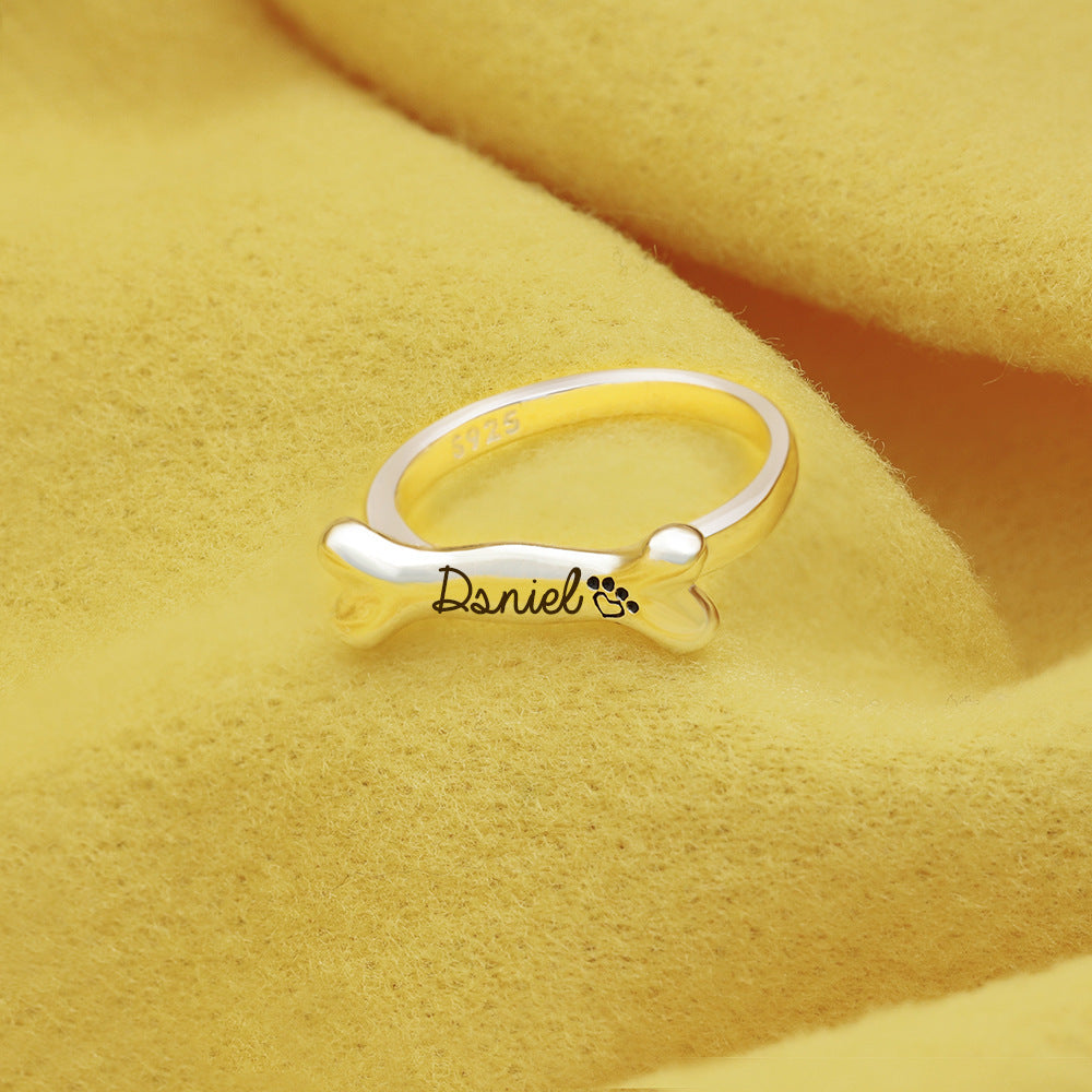 Dog bone DIY name ring