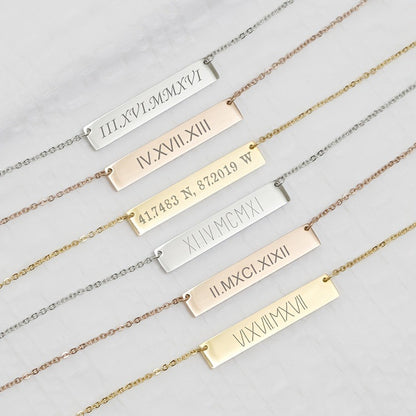 Scarlett Personalized Name Bar Necklace