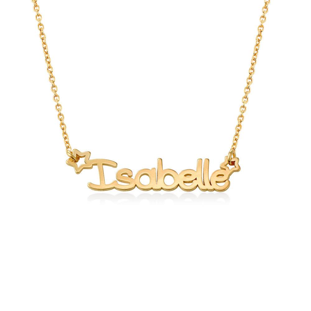 Girl's Star Name Necklace in 18K Gold Plating