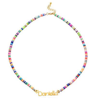 Rainbow Magic Girl's Name Necklace in 18K Gold Plating