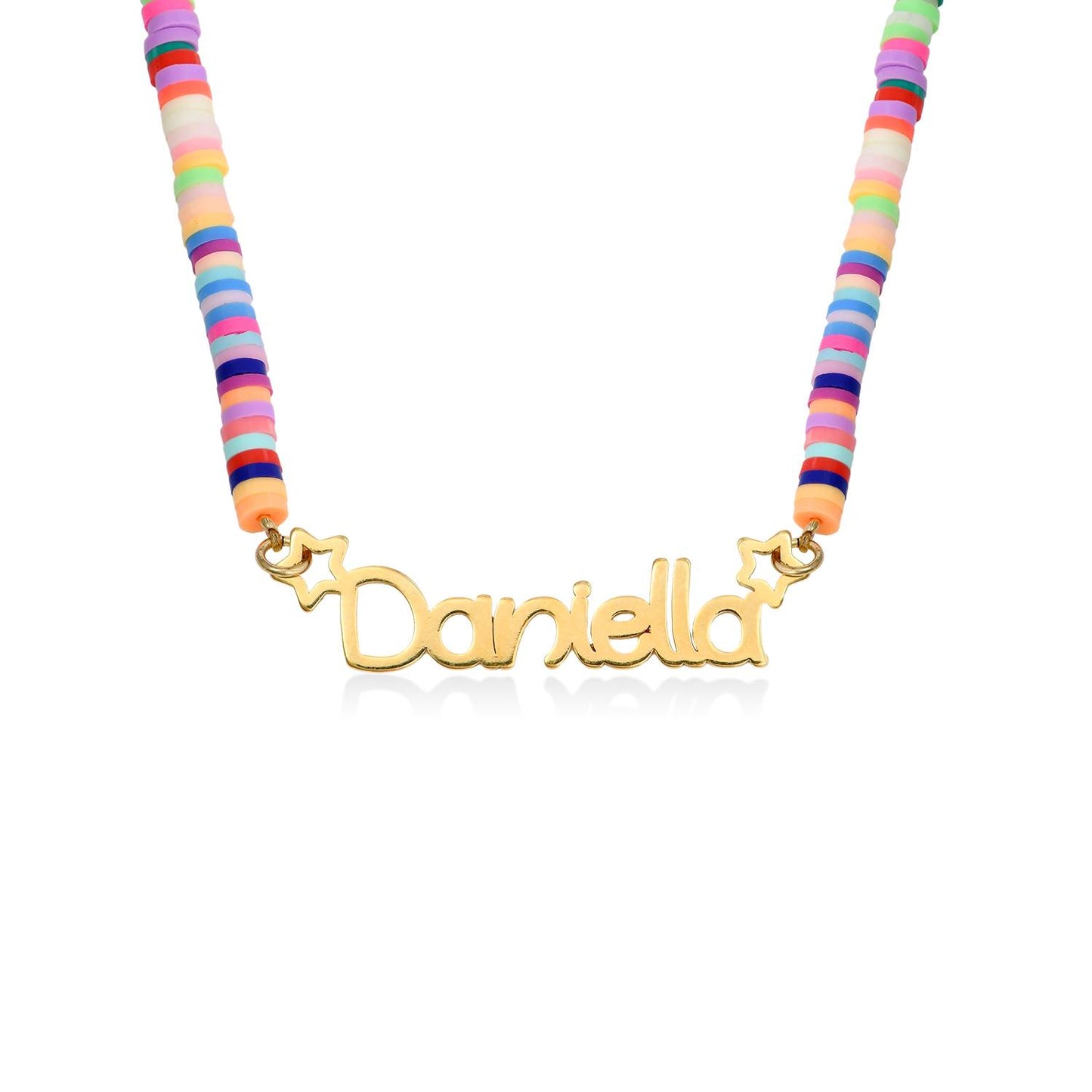 Rainbow Magic Girl's Name Necklace in 18K Gold Plating