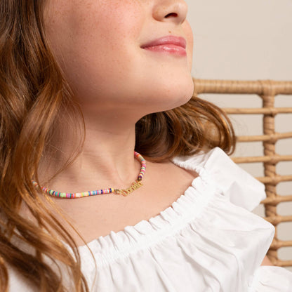 Rainbow Magic Girl's Name Necklace in 18K Gold Plating