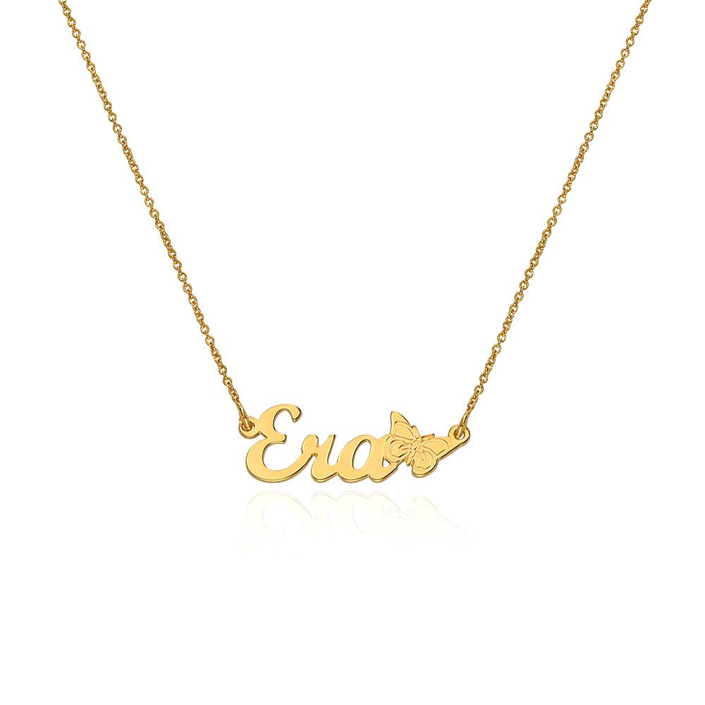 Teen's Butterfly Name Necklace in 18K Gold Plating